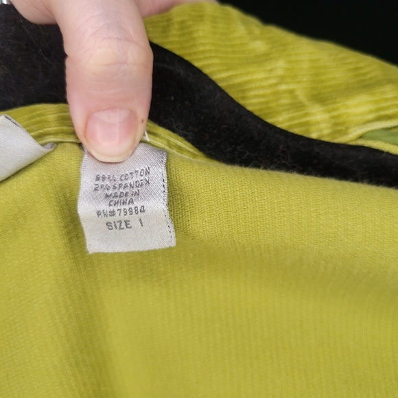 Unique Distressed Chicos Corduroy Jacket with Brass Trim - Picture 8 of 8